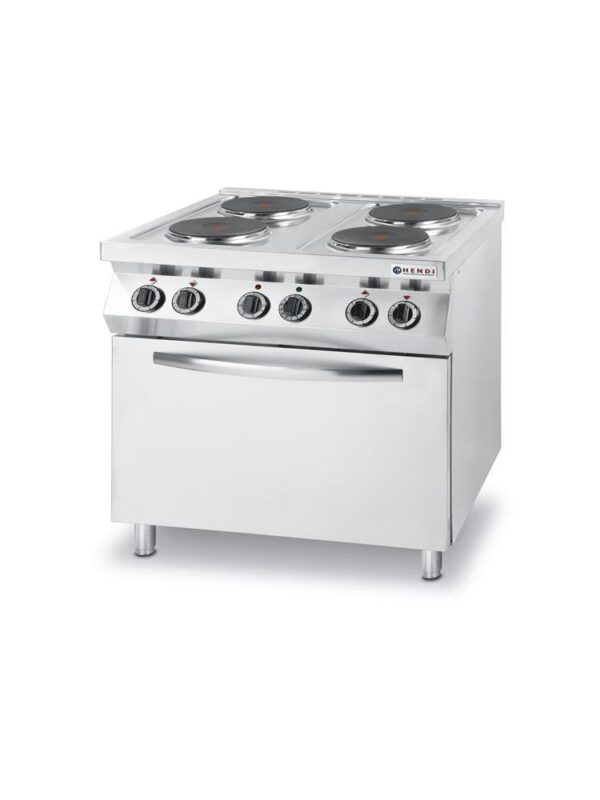 Elektripliit KitchenLine 4 keeduplaadiga ja elektrilise konvektsioonahjuga GN1/1 - 400V/13400W, 800x700x(H)900mm