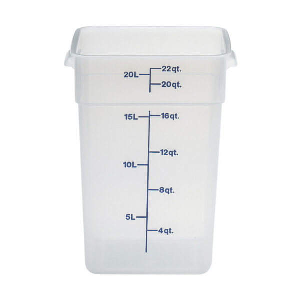 20.8L CamSquare® läbipaistev polüpropüleenist konteiner söökidele, Cambro, 20,8 L 256x310x400mm