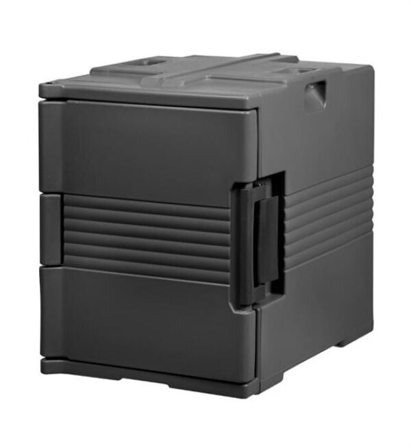 Isoleeritud toitlustuskonteiner 2xGN 1/1 - 200, eestlaetav, AmerBox, GN 1/1, must, 465x655x(K)625mm