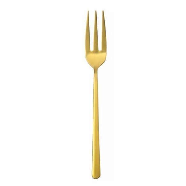 GL177 Cake fork AMARONE.3.0mm matt gold 12pcs in a gift box