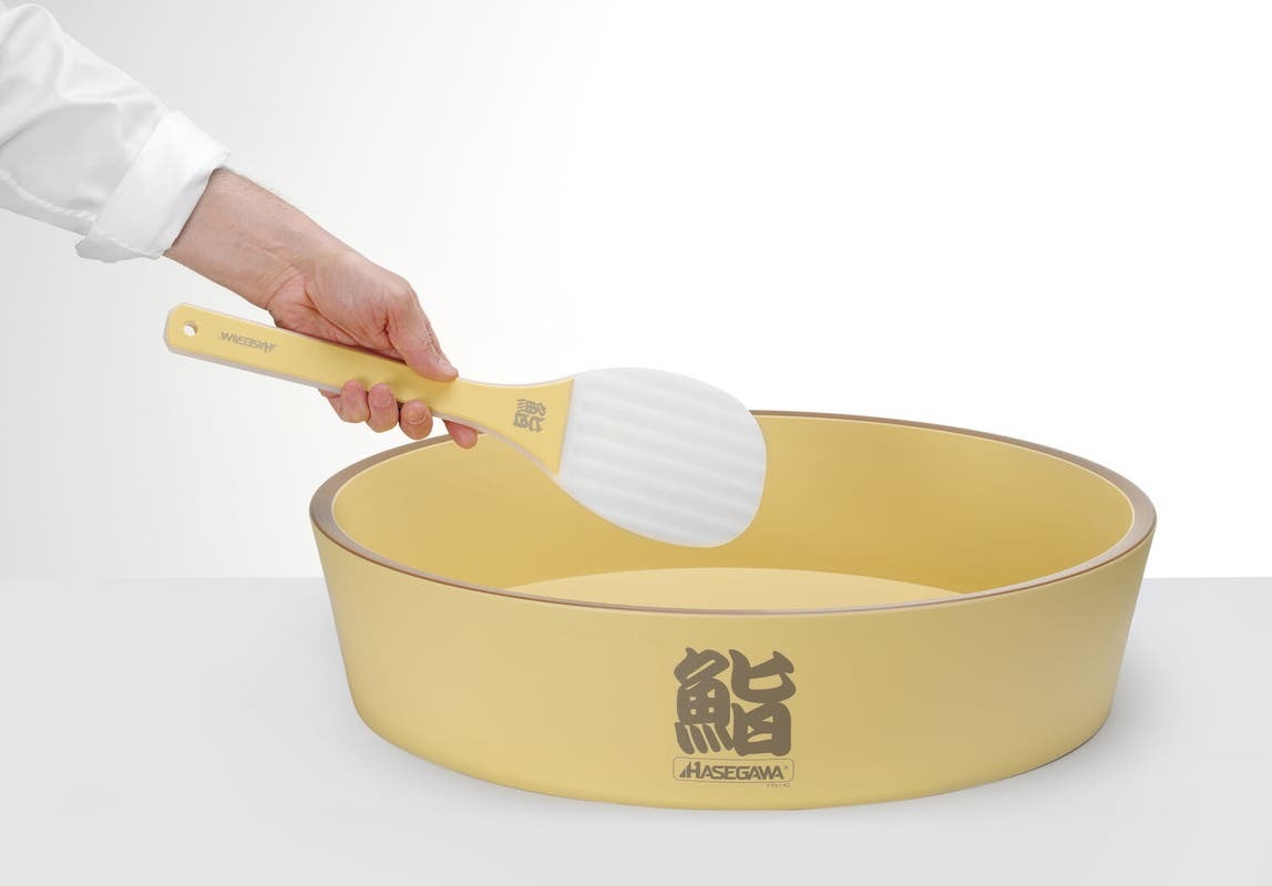 Hangiri rice paddle, Hasegawa, Beige, 400x115mm - Image 3