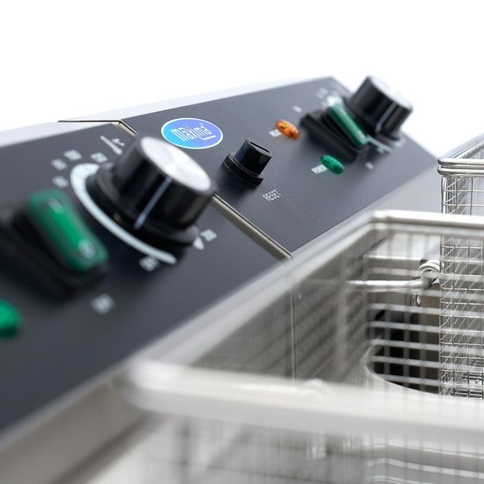 Fritüür - 2 x 16L - 2 korvi - tühjenduskraaniga ja alusega - 230V - Image 14