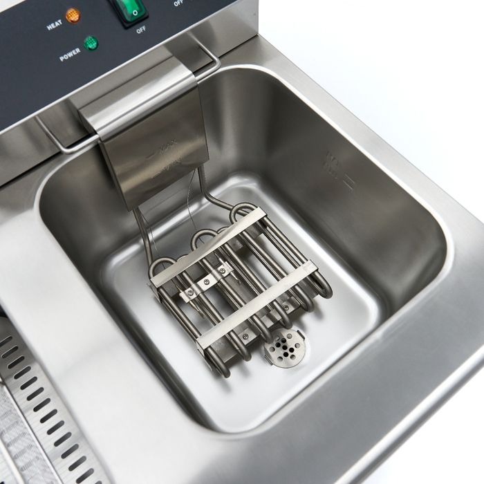 Fritüür - 2 x 16L - 2 korvi - tühjenduskraaniga ja alusega - 230V - Image 11