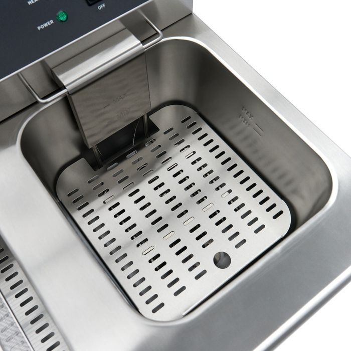 Fritüür - 2 x 16L - 2 korvi - tühjenduskraaniga ja alusega - 230V - Image 10