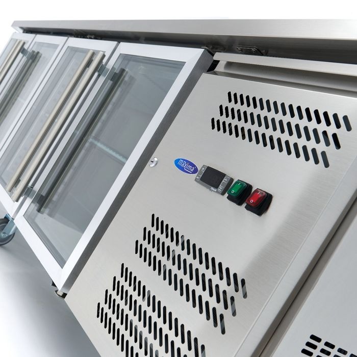 223cm - Töölaua külmik - 4 klaasuksed - Image 3