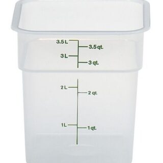 3,8L CamSquare läbipaistev polüpropüleenist konteiner söökidele, Cambro