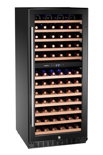 Veinijahuti 2-tsooniline 124 pudelile Arktic 265L Must 570x595x(H)1400mm