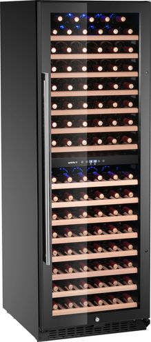 418L Veinijahuti 2-tsooniline 131 pudelile Arktic Must 680x595x(H)1760mm