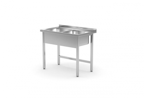 1000x700x850mm Laud valamu ja riiuliga, kaks valamukaussi