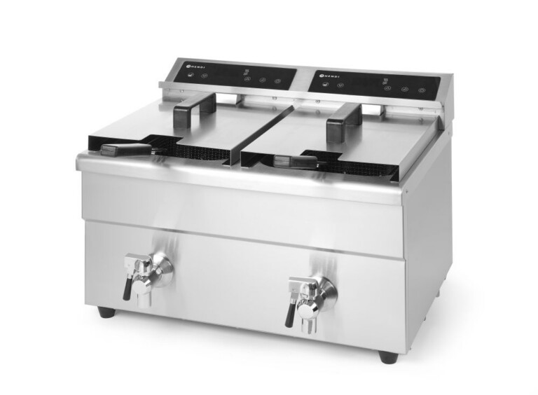 Väljalaskekraaniga induktsioonfritüür - 2x8 l 16L 230V/7000W, 580x485x(H)406mm