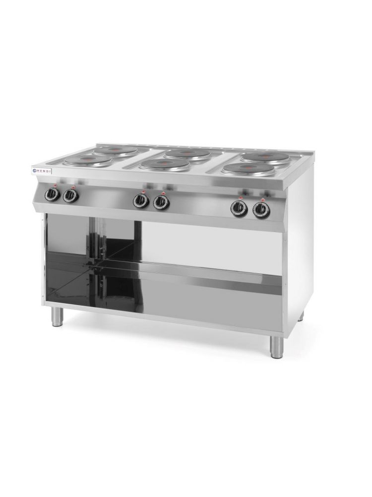 Elektripliit KitchenLine 6 plaadiga 400V/15600W, 1200x700x(H)900mm