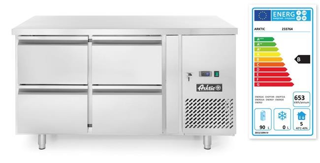 ProfiLine 700 külmlaud - 2 uksega, agregaadi asukoht küljeL Arktic, 230V/250W, 1360x700x(H)850mm - Pilt 2