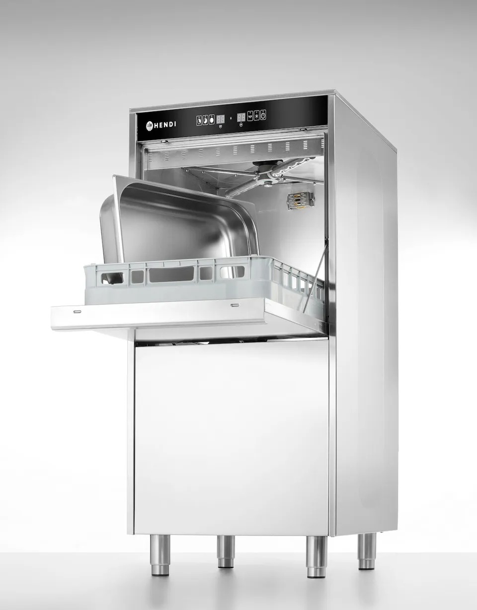 Nõudepesumasin 50 x 60 kandikute ja pottide jaoks, elektrooniline juhtimine, nõudepesuvahendi jaoturi ja äravoolupumbaga 230V/5000W, 595x730x(H)1340mm - Pilt 8
