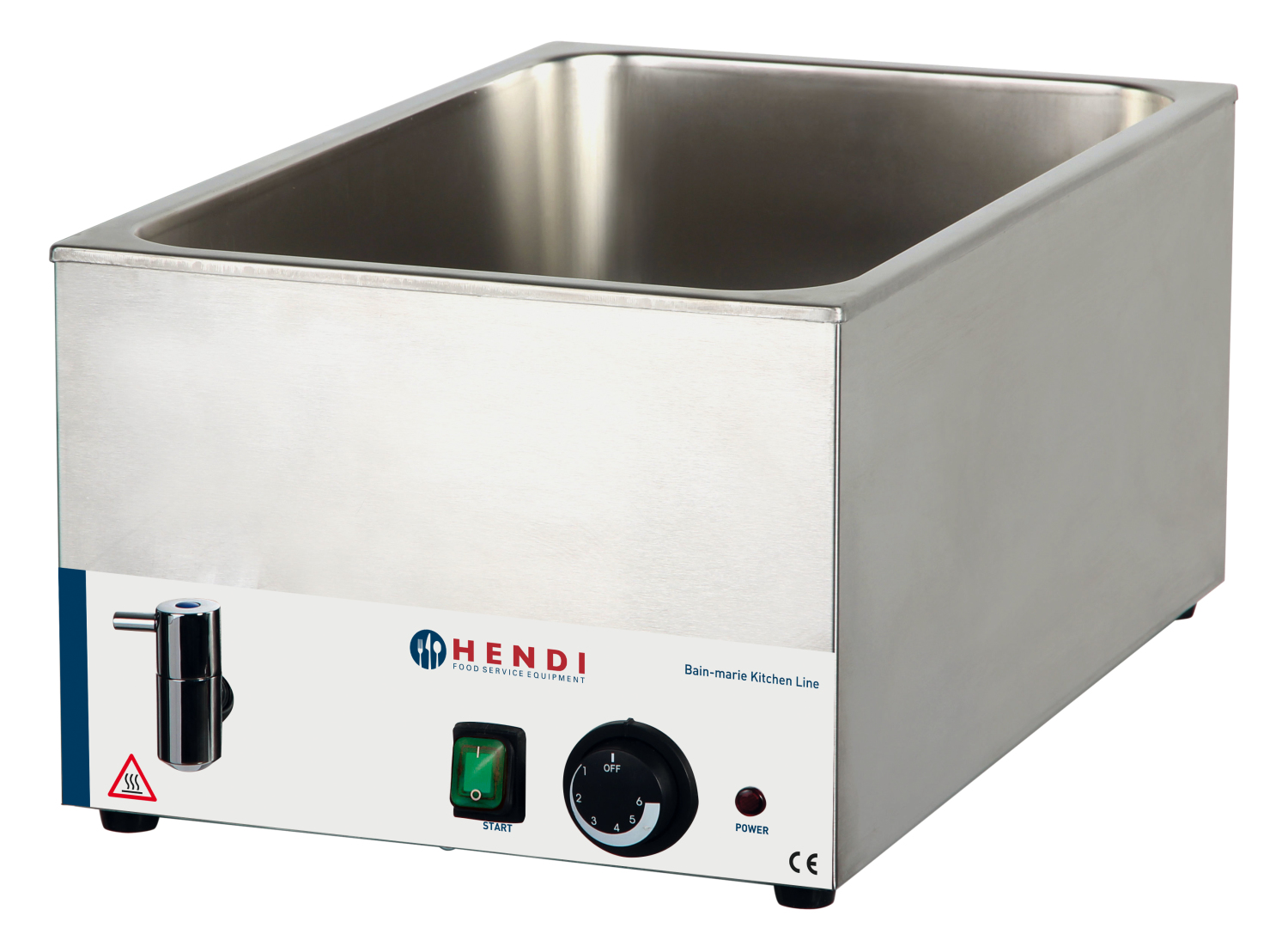 1200W Bain-marie toidusoojendaja äravoolukraaniga KitchenLine 230V/ 340x540x250mm - Image 2