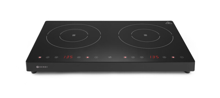 Kahe keeduplaadiga induktsioonpliit KitchenLine 230V/3500W, 608x370x(H)61mm