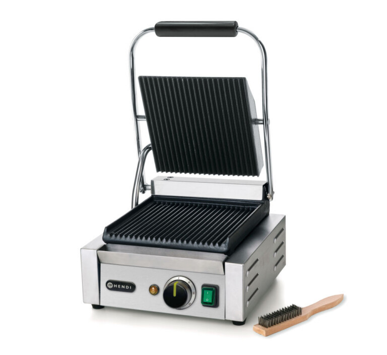 Kontaktgrill - ühepoolne ülemine ja alumine sooneline, 230V/1800W, 310x370x(H)210mm