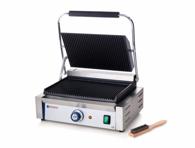 Kontaktgrill "Panini" ülemine ja alumine sooneline, 230V/2200W, 430x370x(H)210mm