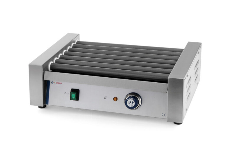 Ühe tsooniga kabanossi -ja hot-dog-i vorstide soojendaja 7 rullikut, 230V/740W, 520x325x(H)175mm