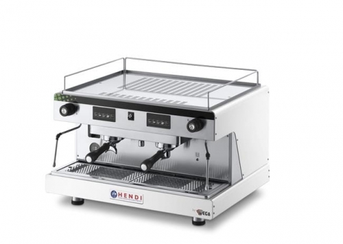 10.5L Käpaga kohvimasinad Wega - 2 gruppi, elektrooniline, valge 400V/3700W, 740x555x(H)515mm