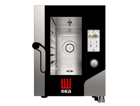 6xGN1/1 Elektriline konvektsiooniga aurutusahi Millennial Touch Screen Gastro Compact elektrooniline juhtimine, Tecnoeka, GN1/1, 400V/7800W, 500x930x(H)700mm