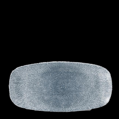 298x153mm Raku Topaz Blue Chefs piklik taldrik