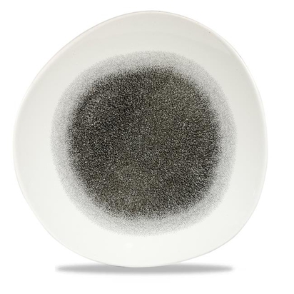 21cm Raku Quartz Must ümmargune taldrik