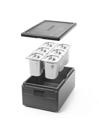 EPP GN1/1 234mm of 6 containers GN1/6 200mm and a Kaas 6