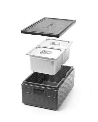 EPP GN1/1 234mm 2 containers GN1/2 200mm 2 and a Kaas with a silicone seal