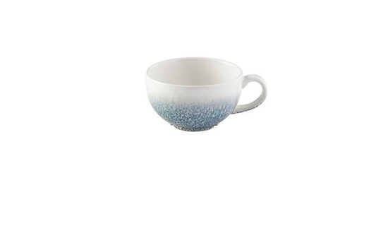 340ml Raku Topaz Blue cappuccino tass