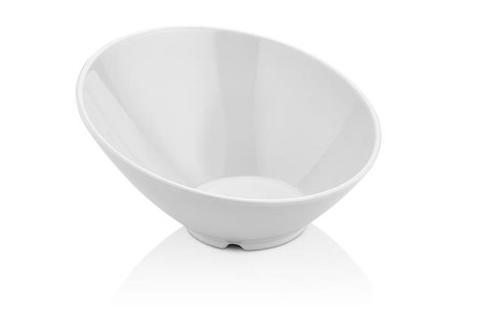 Ø233x125mm Slanted bowl made of melamine white
