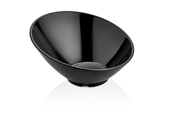 Ø210x106mm Slanted bowl made of melamine black
