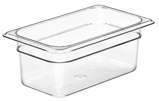2.5L Polükarbonaadist konteiner Camwear® GN1/4 Cambro, 2.5 L H 100 mm, GN1/4, 162x265x100mm