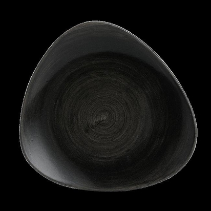 229mm Stonecast Patina Iron Black kolmnurkne taldrik