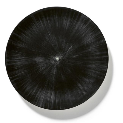 Musta 280mm Dé lame taldrik keskosaga