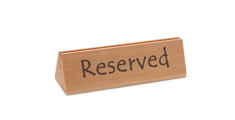 Lauasilt „reserveeritud“ reserveeritud 152x44x44mm
