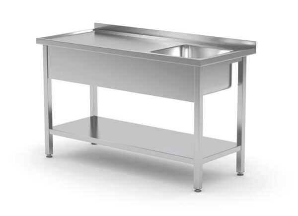 Töölaud valamuga ja riiuliga 600x700x850
