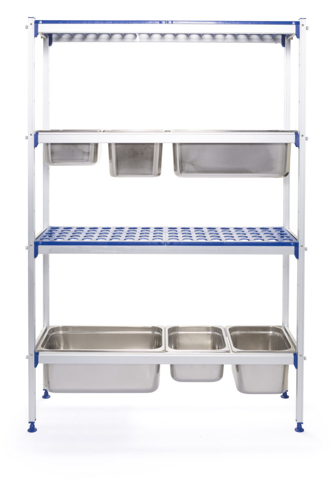 Laienduskonks ALU hoiuraamile GN1/1 konteinerite jaoks 15x42x42mm