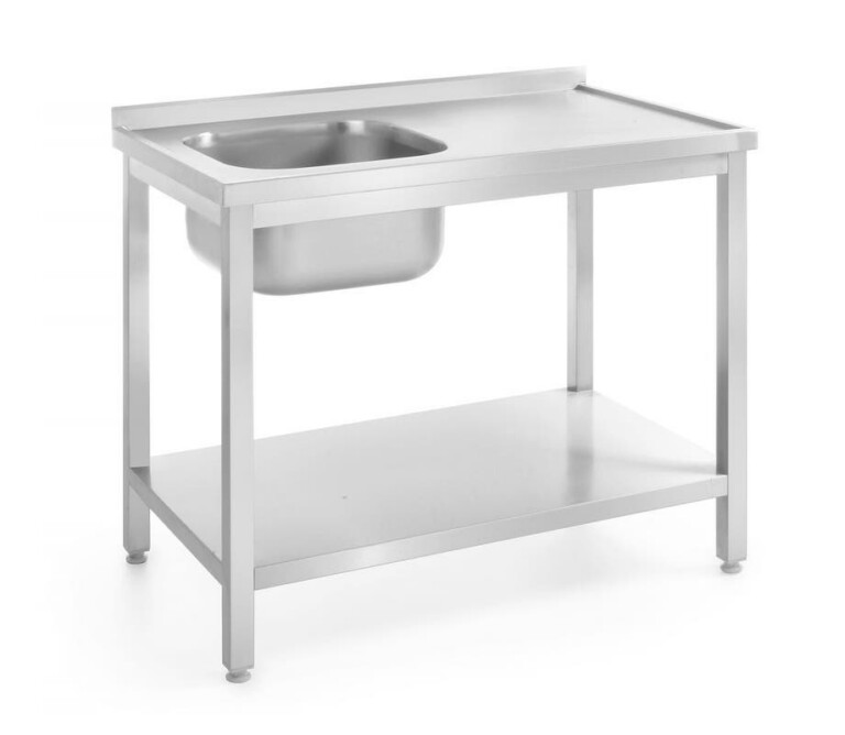 1000x600x850mm Valamu laud koos riiuliga - poltidega, vasak pool