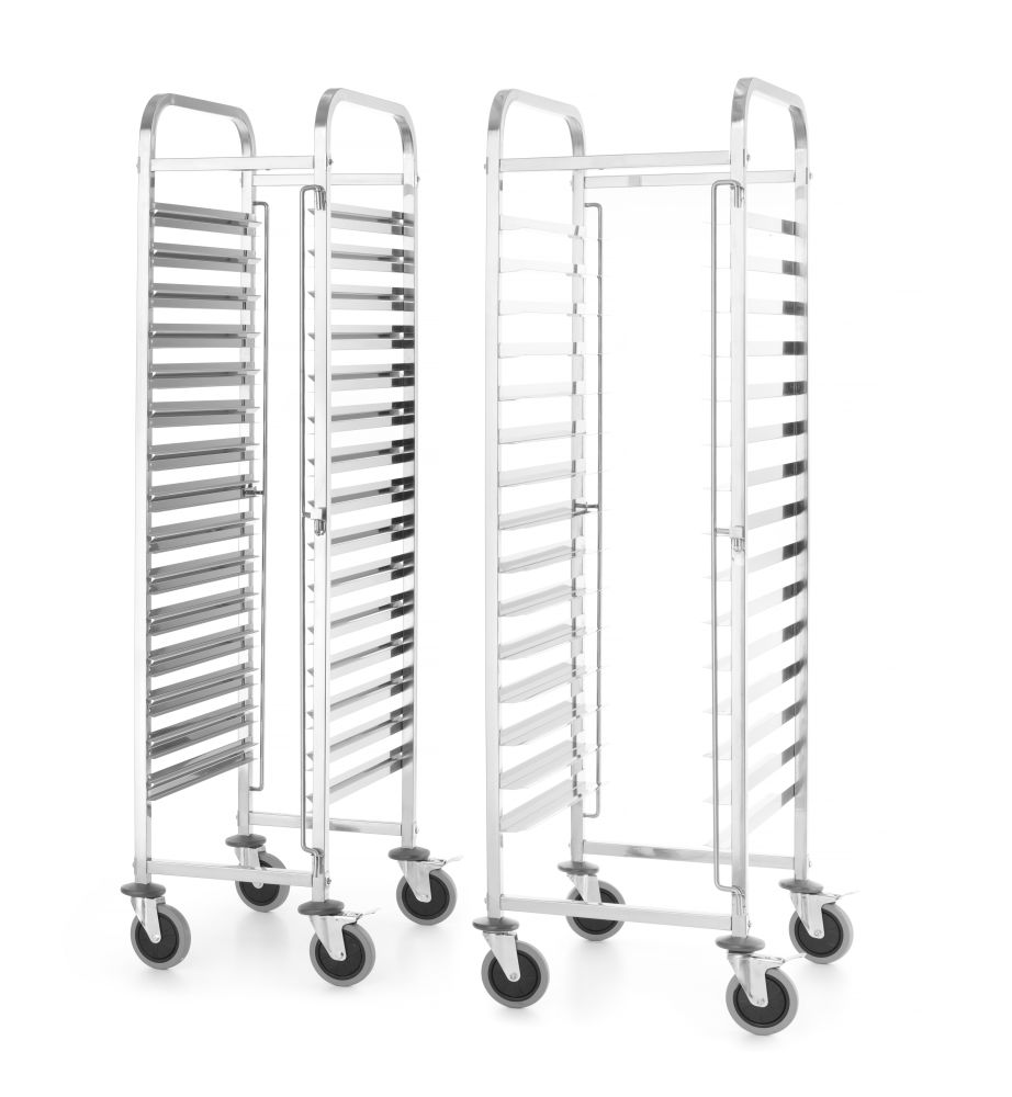 Küpsetusplaatide käru KitchenLine 15x 600x400 mm 15 salve juhikut 600x400, 470x620x1735mm