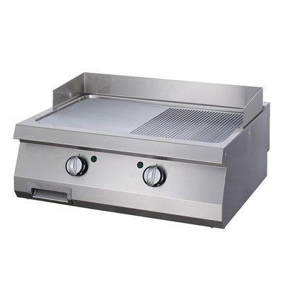 Grillplaat 1/2 soontega 80X70cm