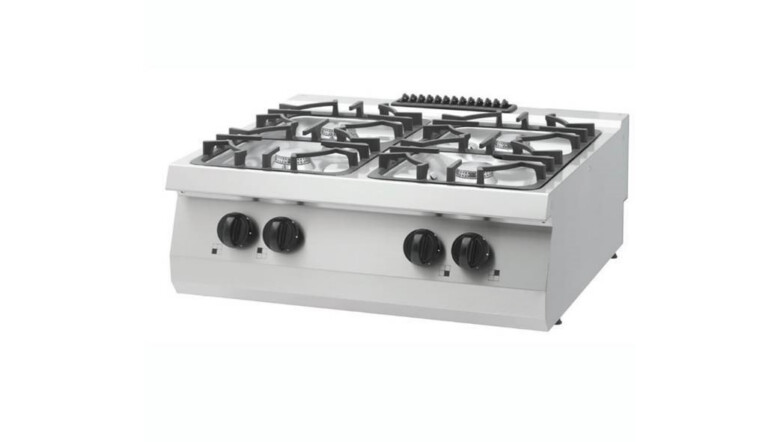 Heavy Duty pliit - 4 põletit - kahekordne seade - sügavus 70 cm - 30 kW - gaas