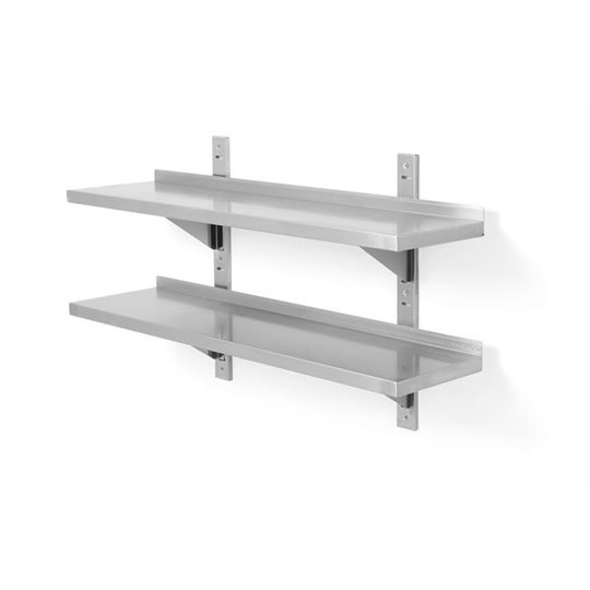 1000x400x600mm Reguleeritav seinariputusriiul kahekordne, kahe teraskinnitusega