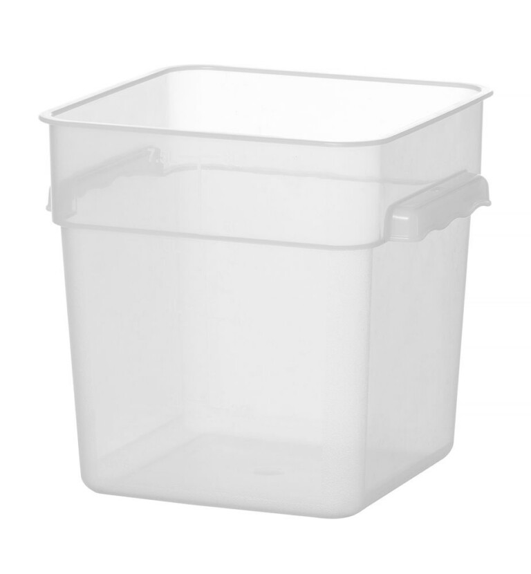 7.6L Mõõtudega toidukonteiner 235x235x(H)230mm