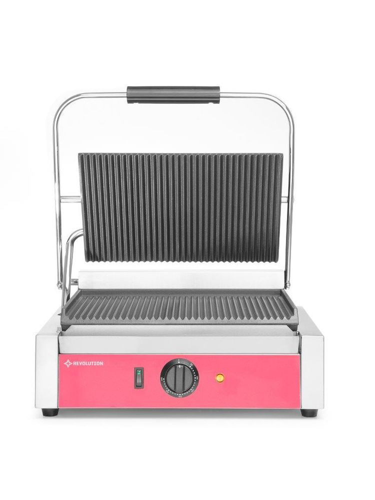 Revolution panini kontaktgrill soonikuga ülevalt ja alt