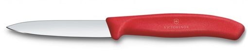 8cm Köögiviljanuga, sileda teraga, Victorinox, Punane, (L)190mm