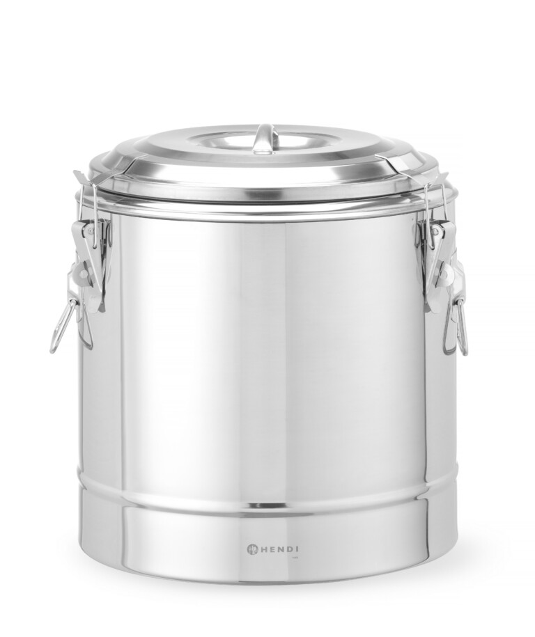 Isoleeritud kaasaskantav konteiner, HENDI, Kitchen Line, 19L, Hõbedane, ⌀350x(H)400mm